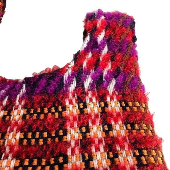 Carlton Yaito Wool Flannel Knot Bag Multicolor Small Purse - Picture 8 of 13